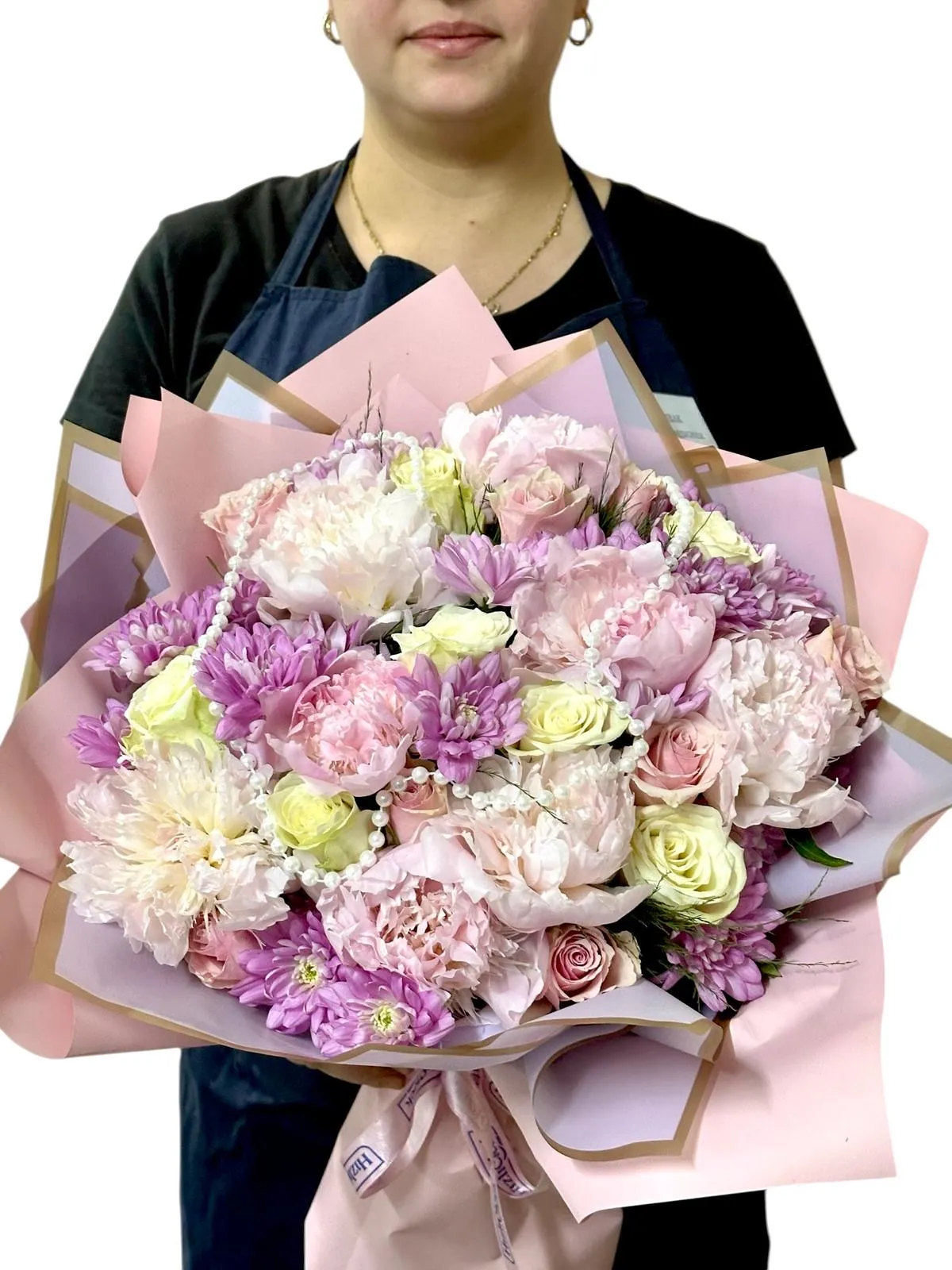Pink Pearl Şakayık Buketi